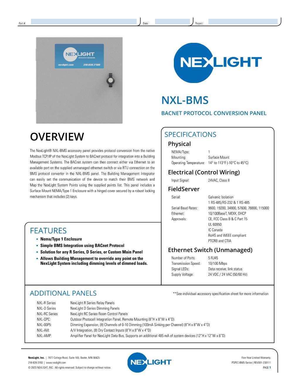 NexLight Lighting Control Systems